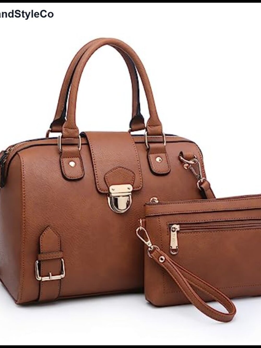 Vegan Leather Satchel Purse Top Handle Handbag Work Tote